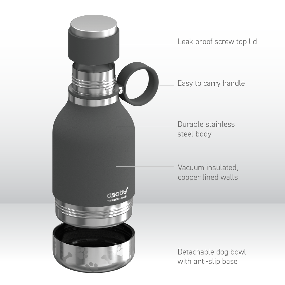 asobu-dog-bowl-bottle-trinkflasche-smoke-mit-napf image 5