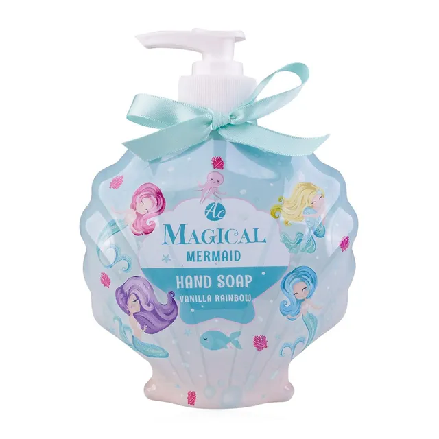 accentra-magical-mermaid-handseife-340ml-vanilla-rainbow-im-muschel-pumpspender image 1