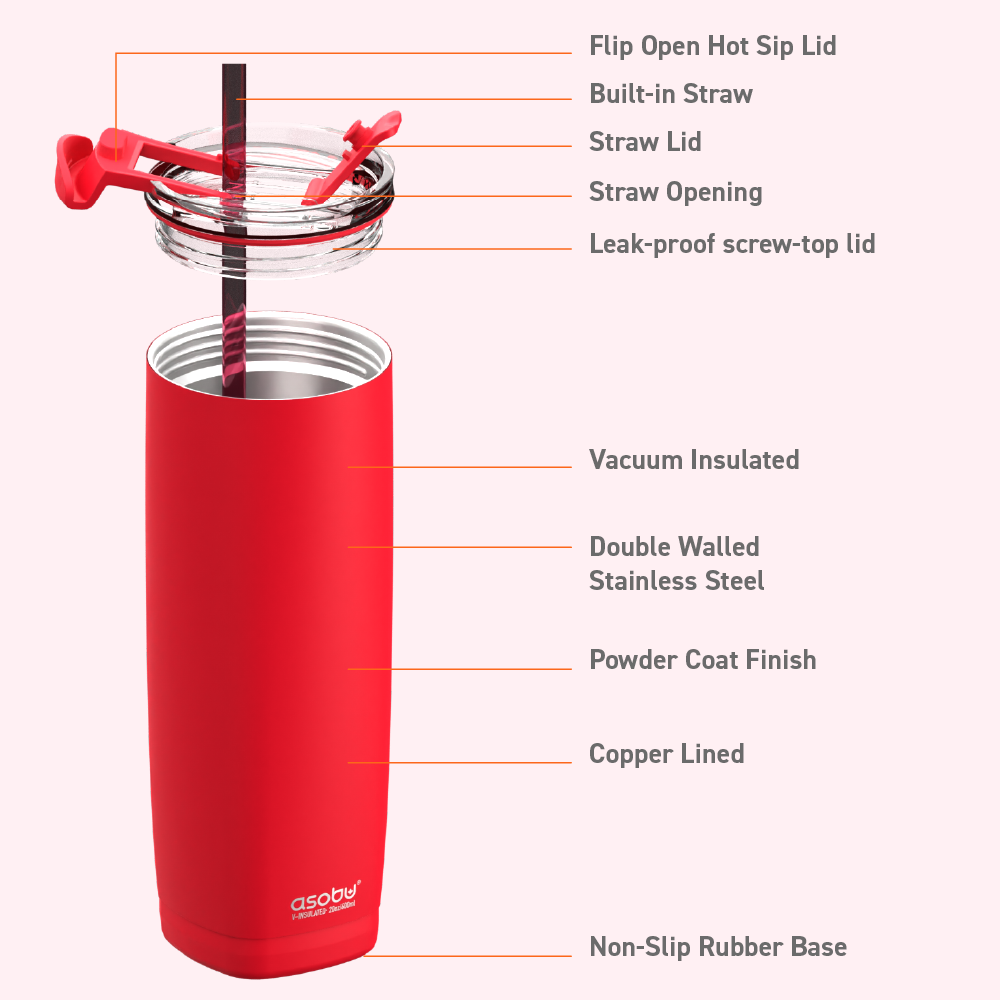 asobu-red-aqualina-tumbler-20oz-isolierbecher image 5