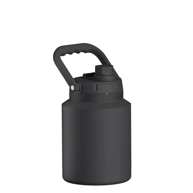 asobu-black-mini-jug-trinkflasche-mit-strohhalm-und-griff-schwarz image 1