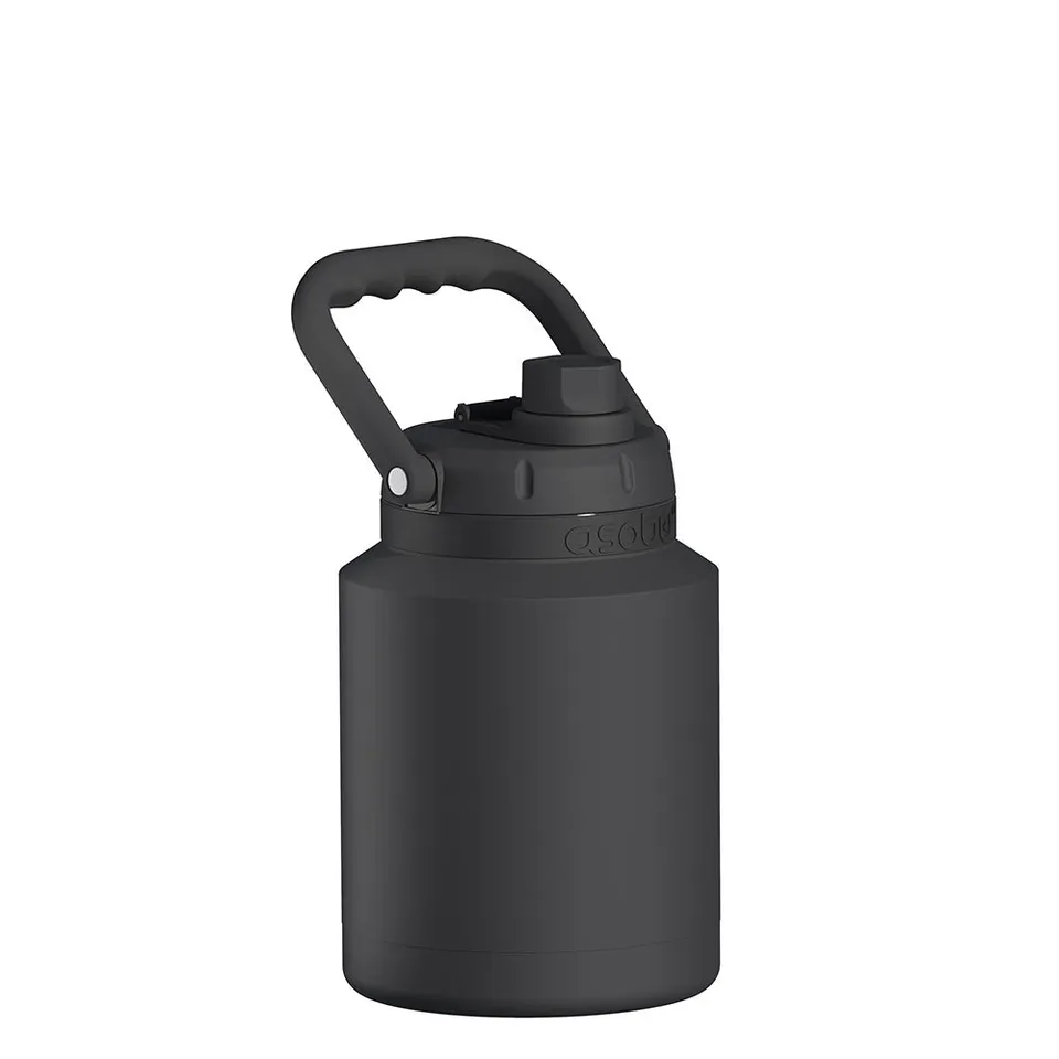 asobu-black-mini-jug-trinkflasche-mit-strohhalm-und-griff-schwarz image 1