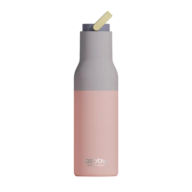 asobu-metro-pastel-peach-special-edition-isolierte-trinkflasche-20oz-mit-strohha image 1