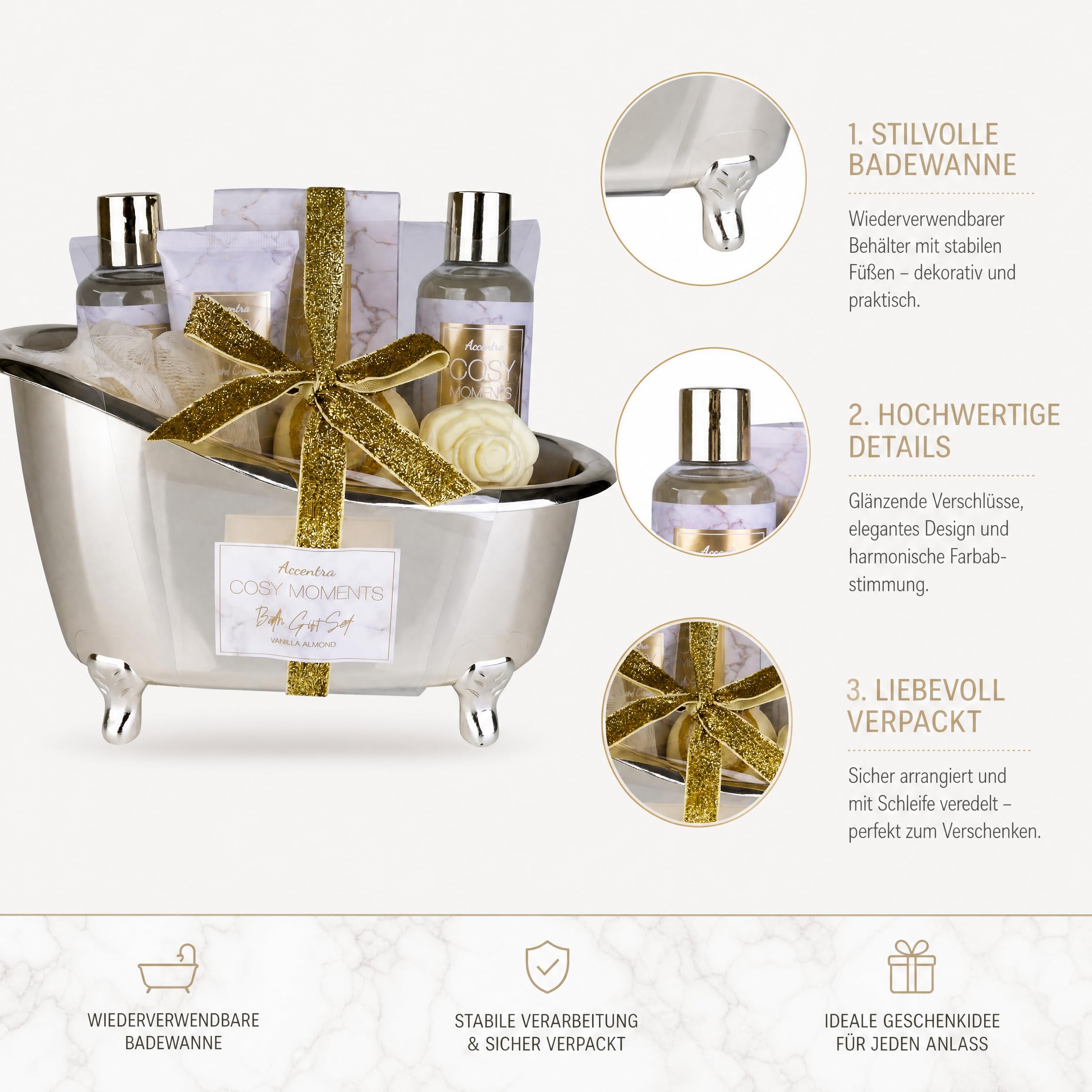 accentra-badeset-cosy-moments-vanille-mandel-gold image 6