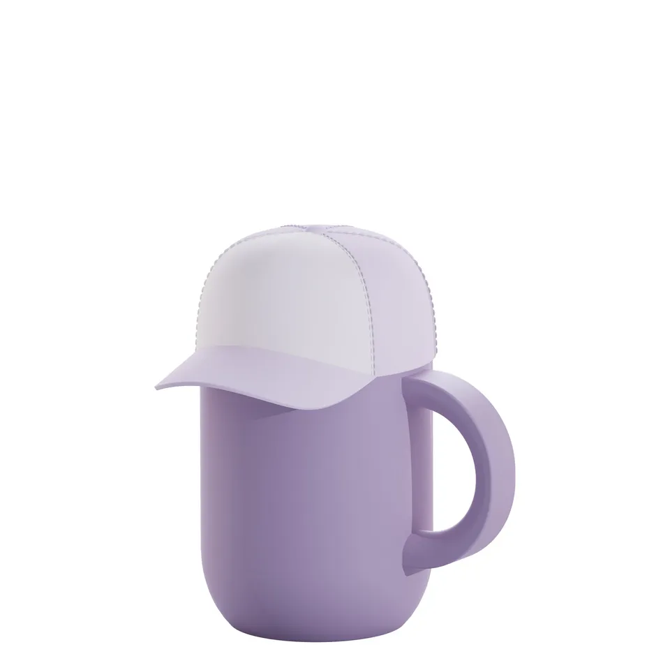asobu-happy-hats-isolierbecher-lila-mit-m-tzen-deckel image 1