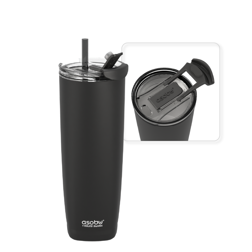 asobu-aqualina-tumbler-isolierbecher-black-591-ml-20-oz image 1