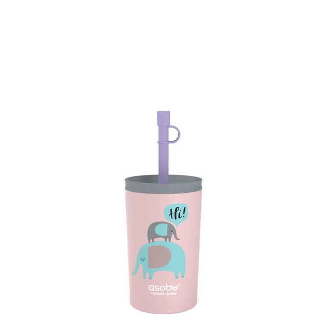 asobu-pink-mini-sippy-kinder-trinkflasche-12oz image 1