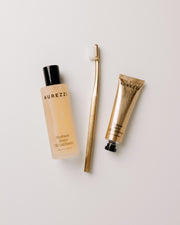 aurezzi-travel-trio-gold-reiseset-wei-e-borsten image 2