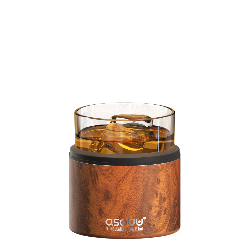 asobu-whiskey-insulated-sleeve-natural-wood-isolierh-lle-mit-rocks-glas image 1
