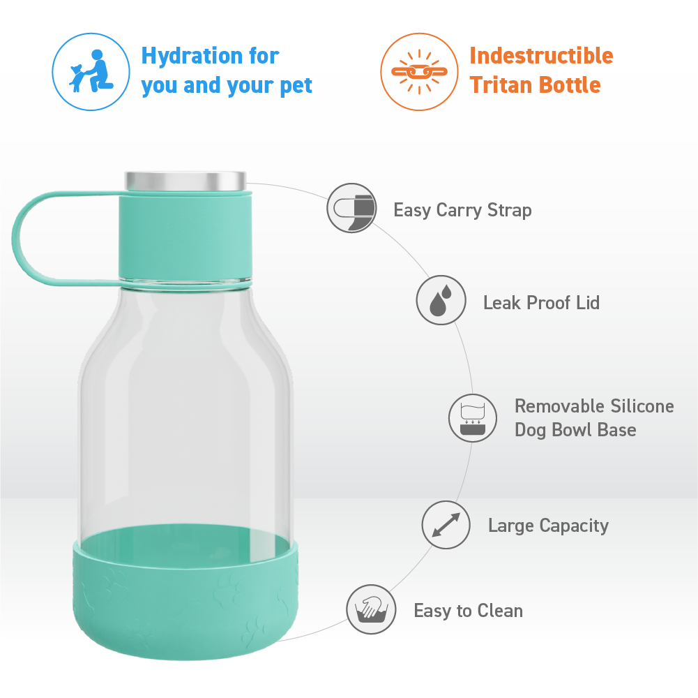 asobu-dog-bowl-bottle-lite-trinkflasche-petrol-mit-abnehmbarem-napf image 2