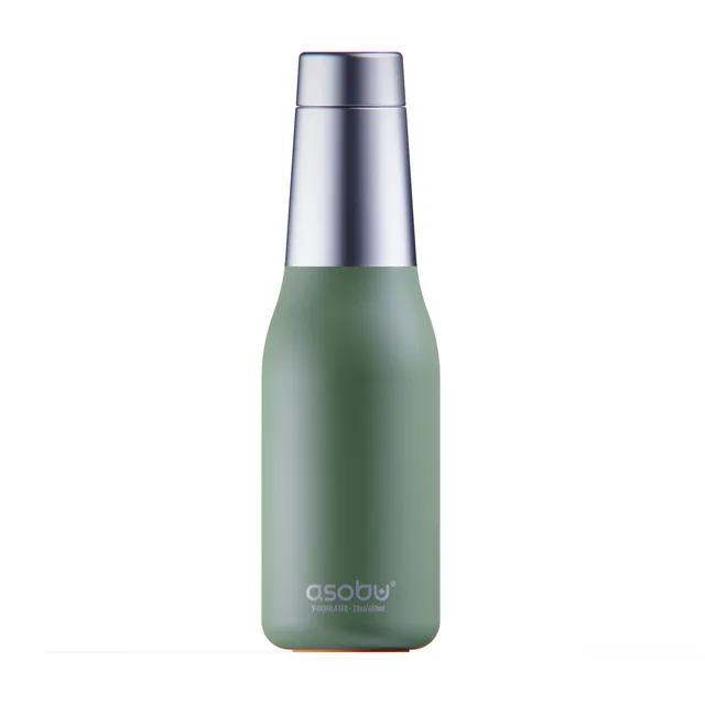 asobu-oasis-bottle-basil-green-isolierte-edelstahl-trinkflasche-600-ml image 1