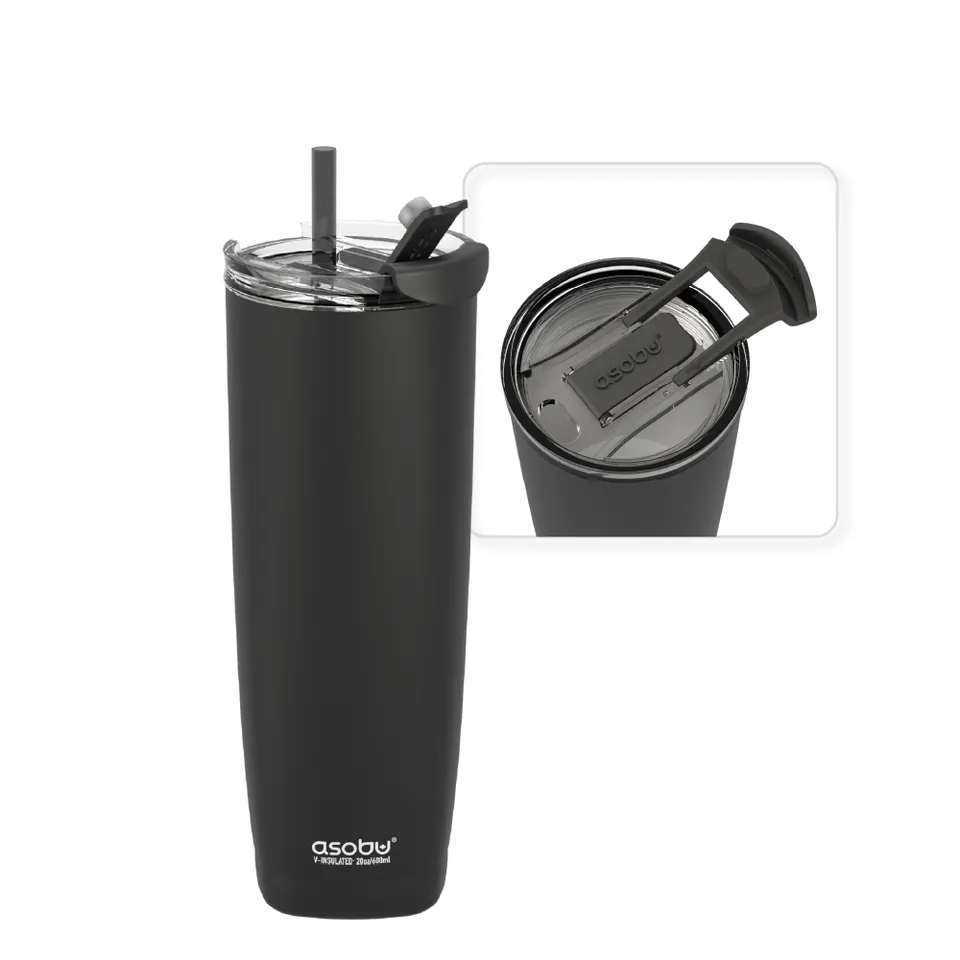 asobu-aqualina-tumbler-isolierbecher-black-591-ml-20-oz image 1