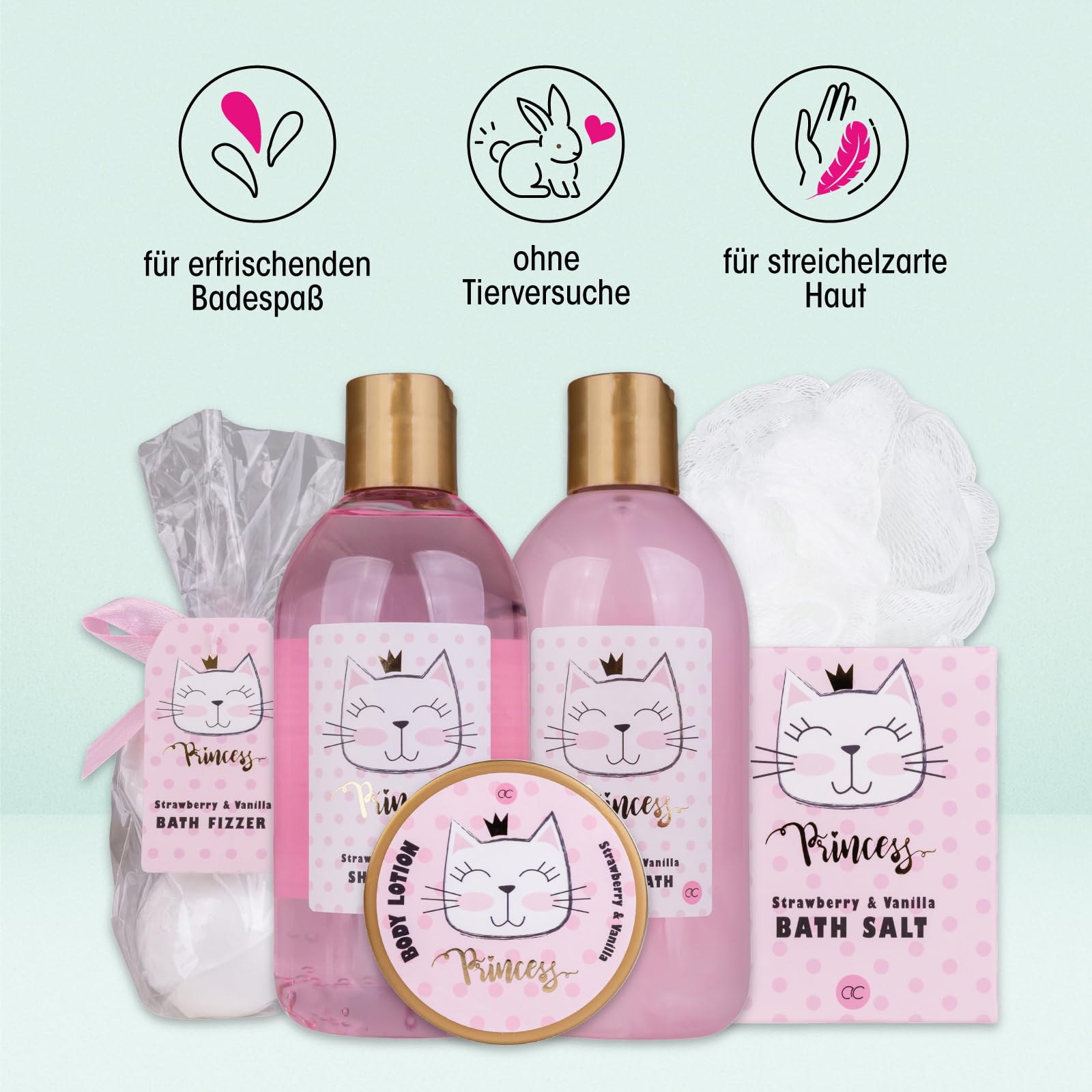 accentra-princess-kitty-duschset-7-teilig-erdbeer-vanille-im-papierkoffer image 5