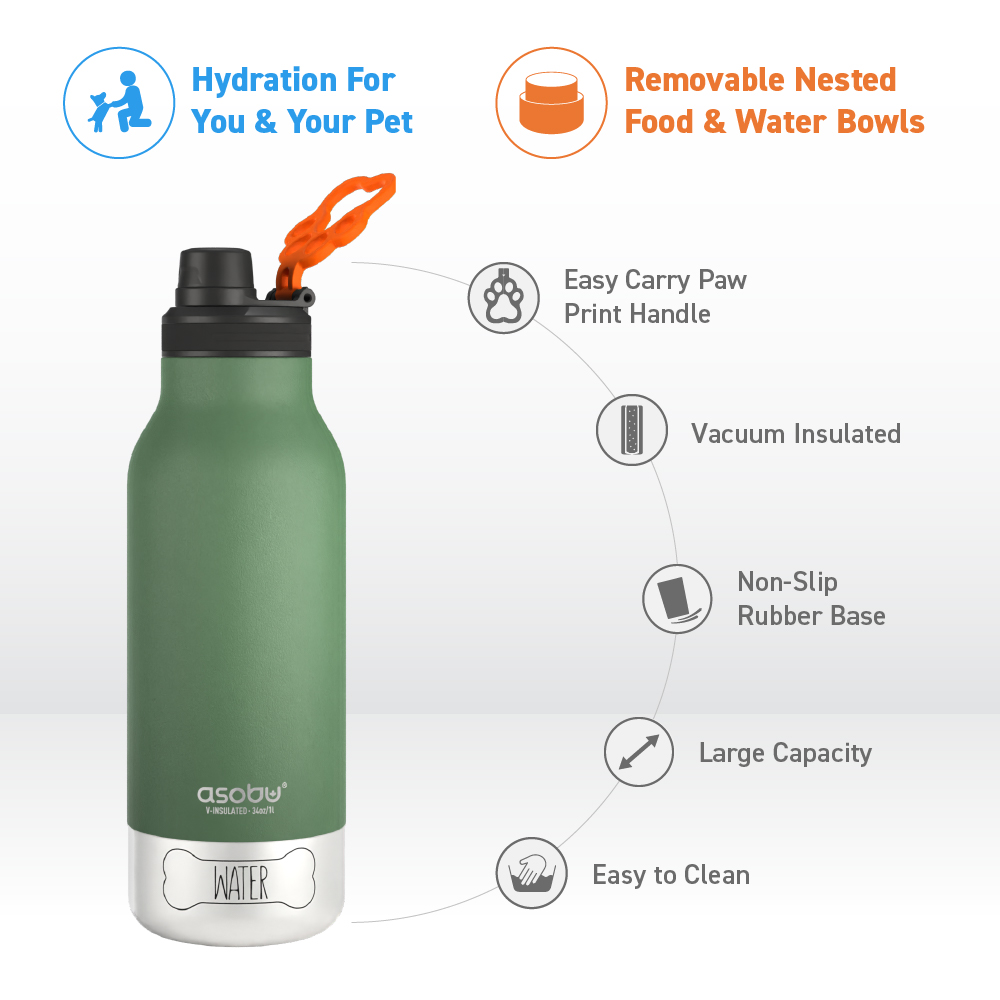 asobu-barky-bottle-hundenapf-flasche-green image 2