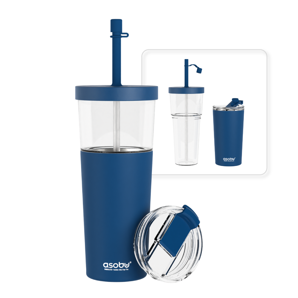 asobu-marina-blue-2-in-1-tumbler-trinkbecher-mit-kaffeebecher image 2