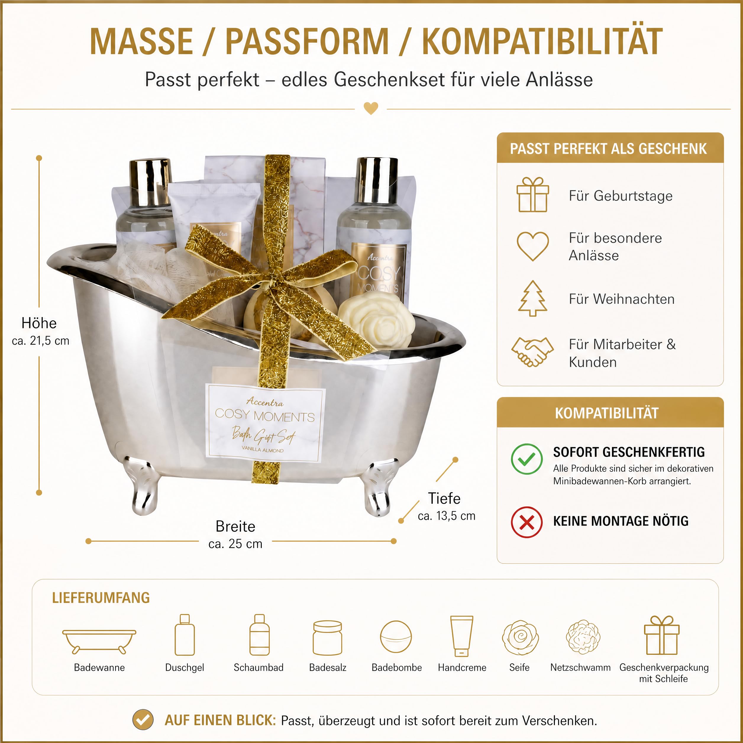 accentra-badeset-cosy-moments-vanille-mandel-gold image 4