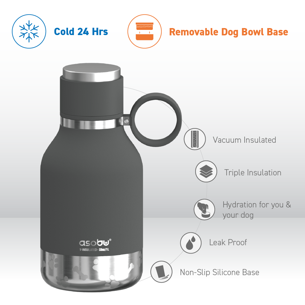 asobu-dog-bowl-bottle-trinkflasche-smoke-mit-napf image 3