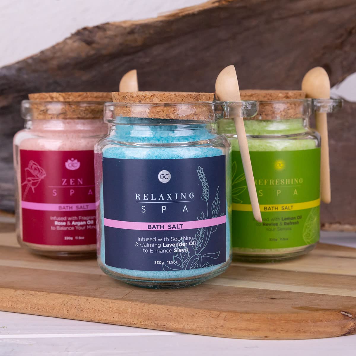 accentra-relaxing-spa-badesalz-lavendel-330g-im-glas-mit-kork-und-holzl-ffel image 4