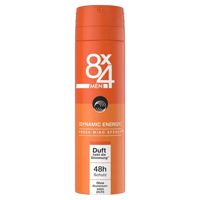 8x4-men-deo-n-20-dynamic-energy-deospray-150-ml-ohne-aluminium image 1