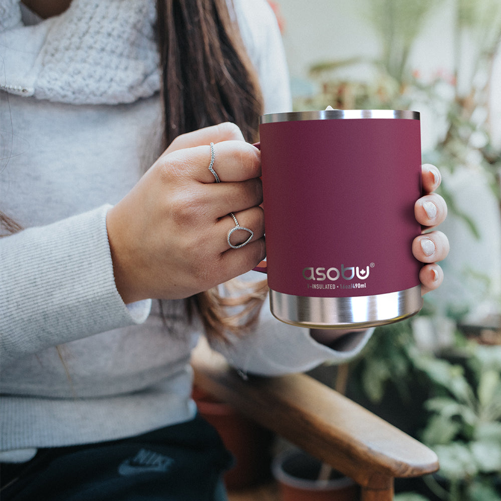 asobu-ultimate-mug-maroon-12oz-355-ml-isolierbecher-mit-keramik-und-griff image 6