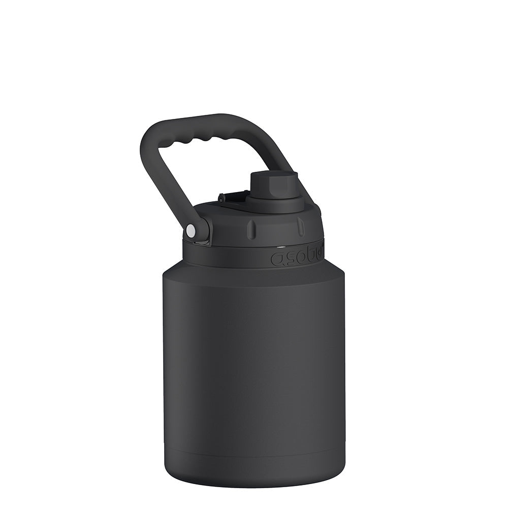 asobu-black-mini-jug-trinkflasche-mit-strohhalm-und-griff-schwarz image 1