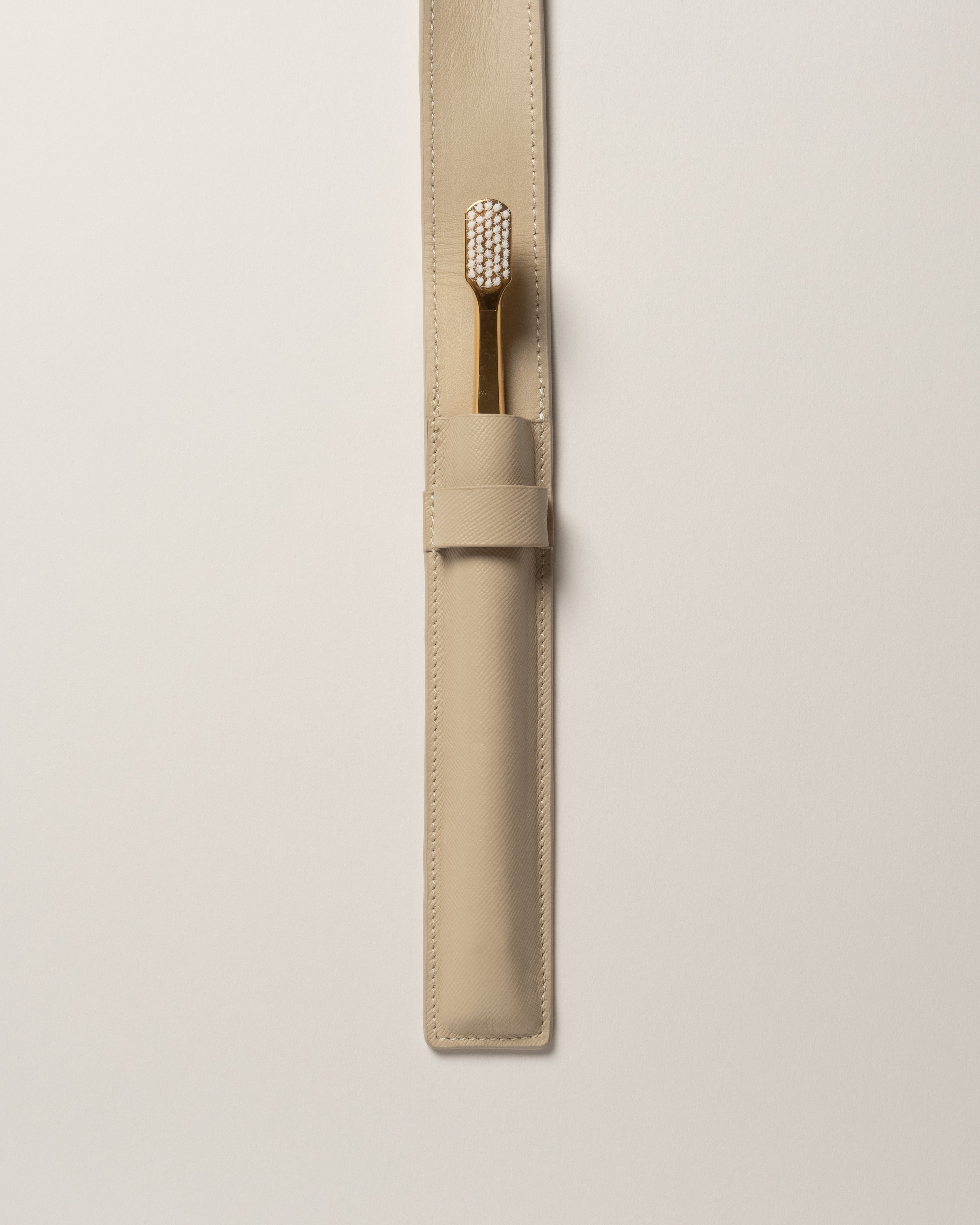 aurezzi-saffiano-leather-case-beige-toothbrush-gold-white-set image 3