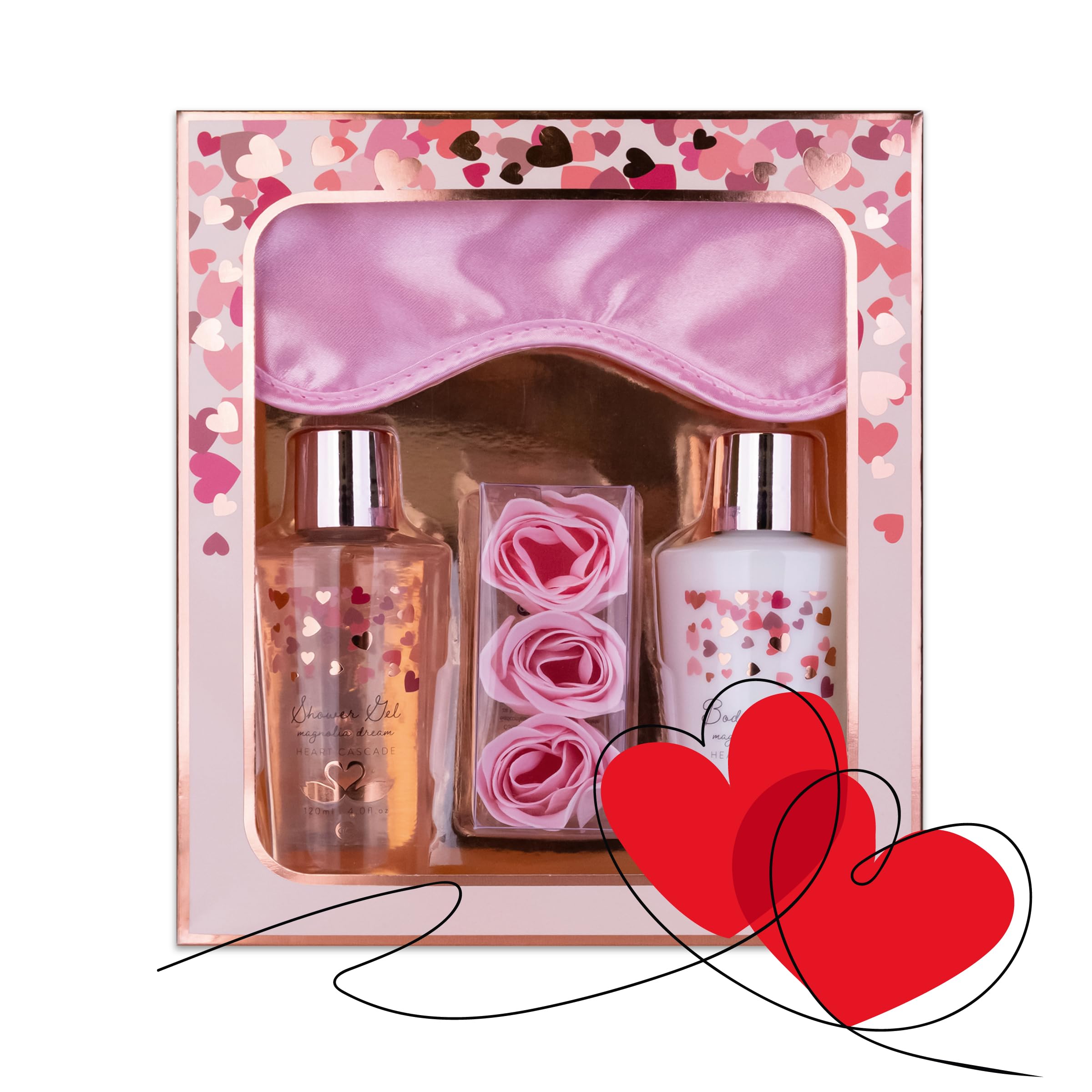 accentra-heart-cascade-badeset-magnolia-dream-mit-schlafmaske-in-geschenkbox image 1