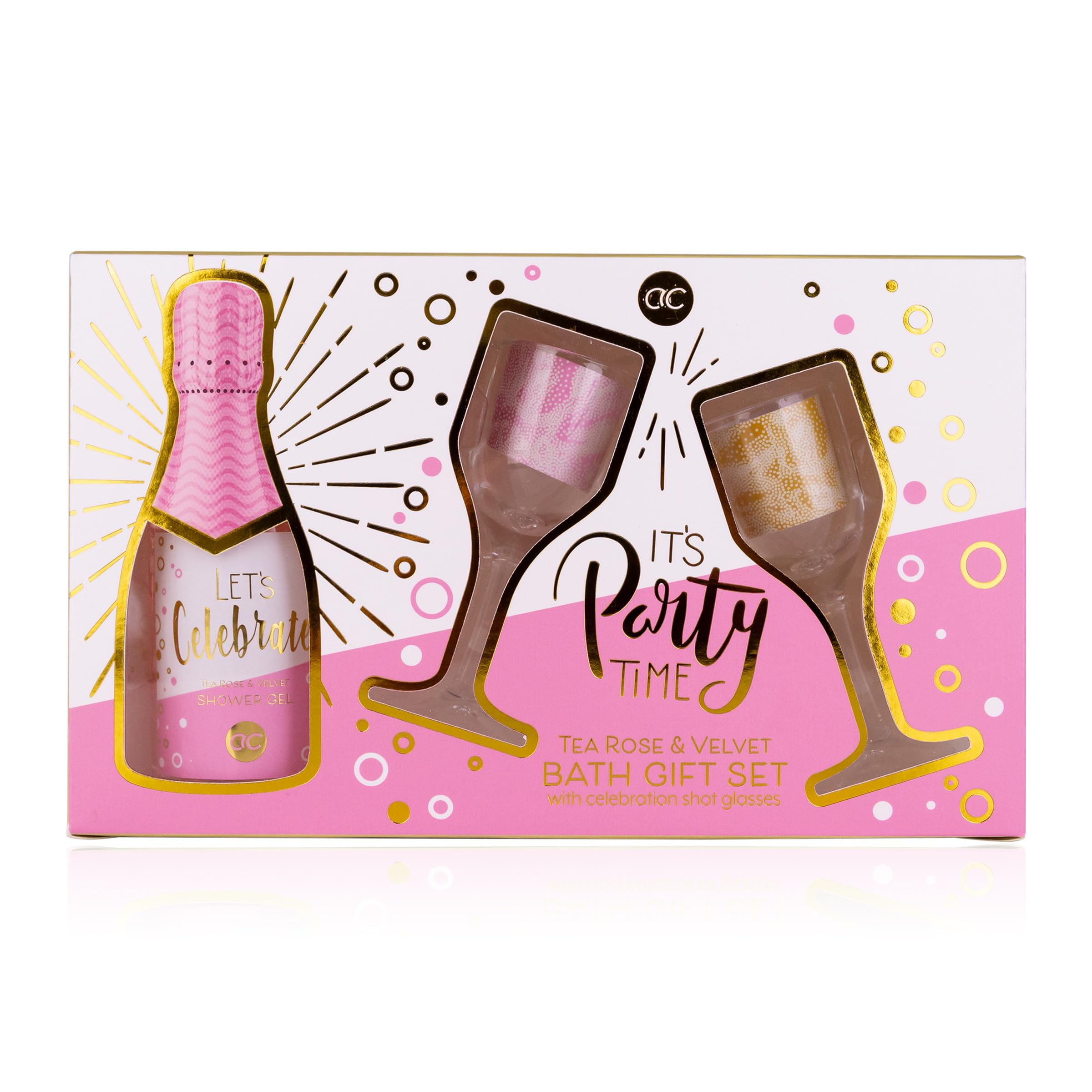 accentra-geschenkset-let-s-celebrate-duschgel-150-ml-2x-sekt-shotglas image 1