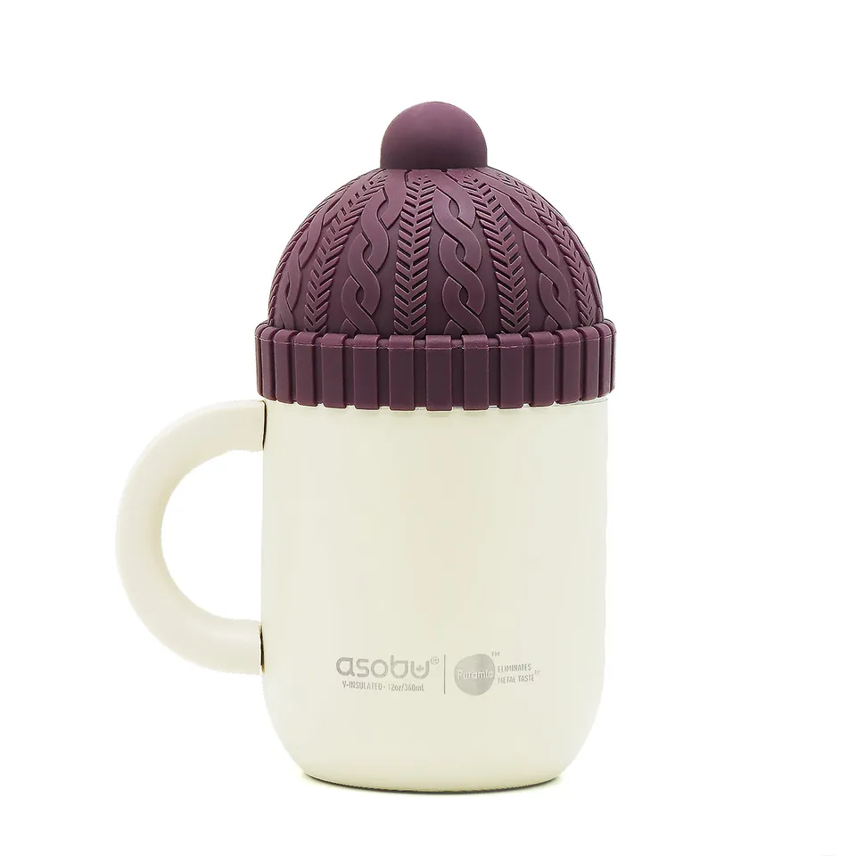 asobu-happy-hat-beige-isolierbecher-mit-beanie-deckel image 1