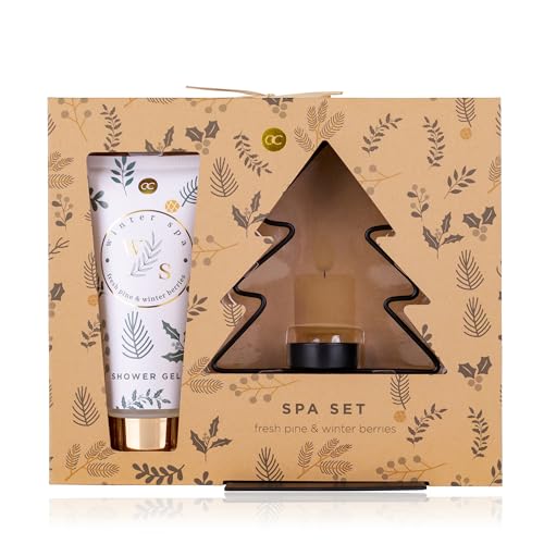 accentra-geschenkset-winter-spa-badeset-kerzenst-nder-baumform-fresh-pine image 3