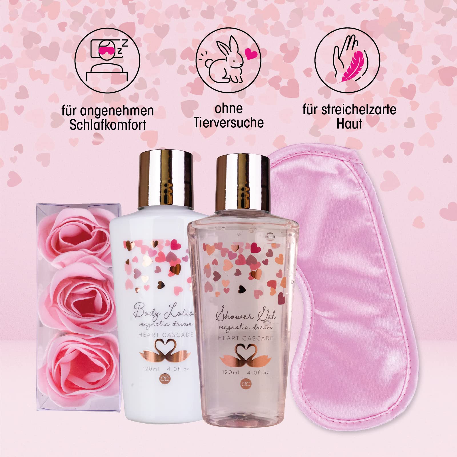 accentra-heart-cascade-badeset-magnolia-dream-mit-schlafmaske-in-geschenkbox image 2