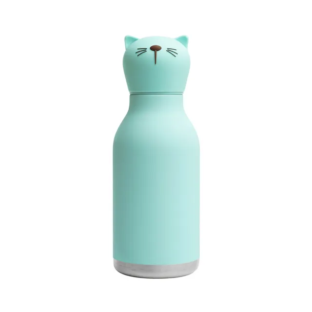asobu-kitty-bestie-isolierflasche-470-ml-mit-silikon-figur image 1