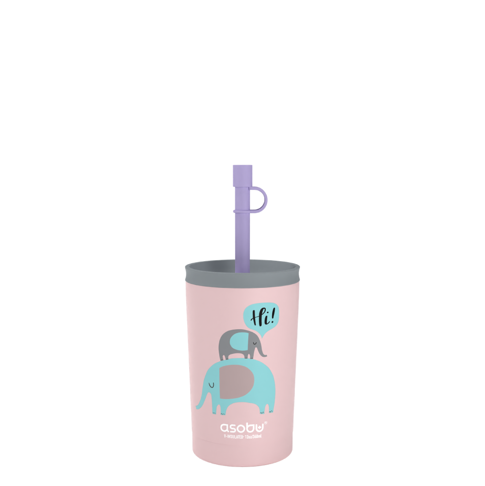 asobu-pink-mini-sippy-kinder-trinkflasche-12oz image 1