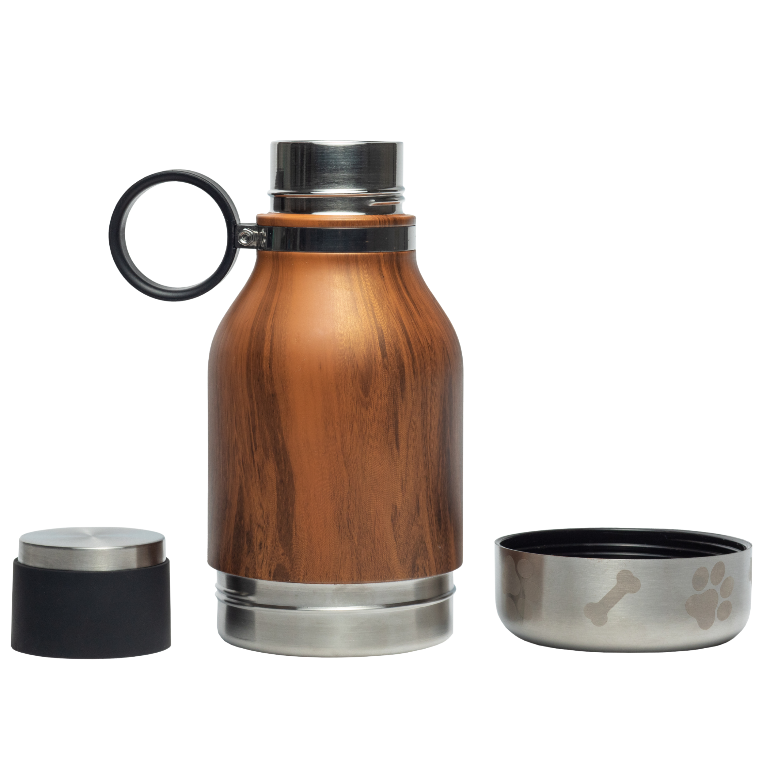 asobu-wood-dog-bowl-bottle-isolierte-edelstahl-trinkflasche-mit-hundenapf image 2