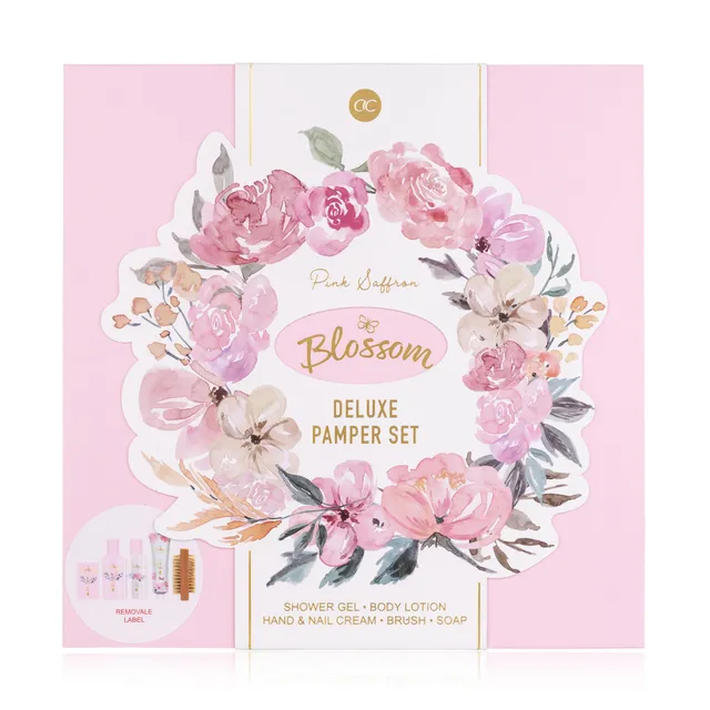 accentra-geschenkset-blossom-5-teilig-pink-saffron-wellness-badeset-f-r-frauen image 1
