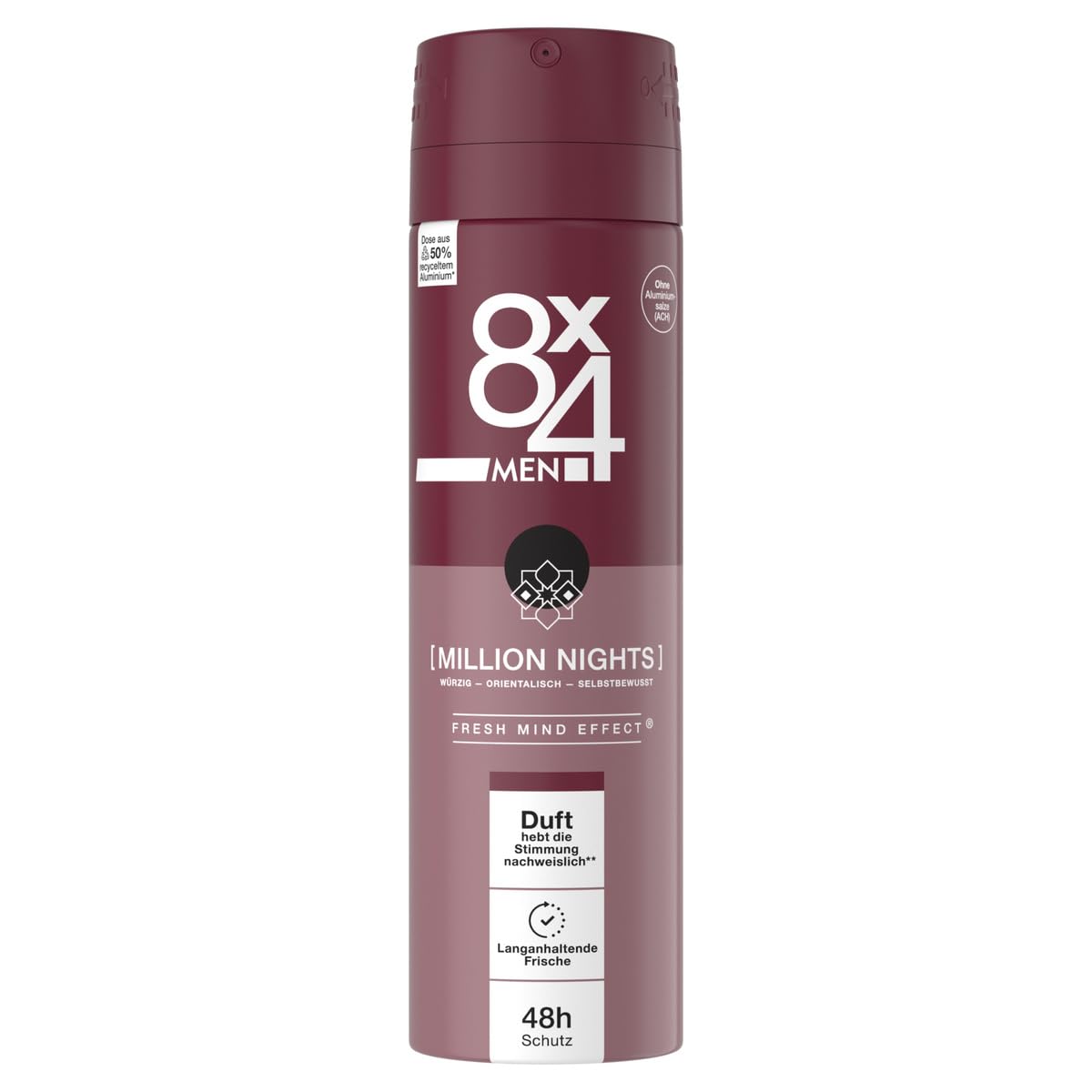 8x4-men-million-nights-deospray-150-ml-ohne-aluminium-ach image 5