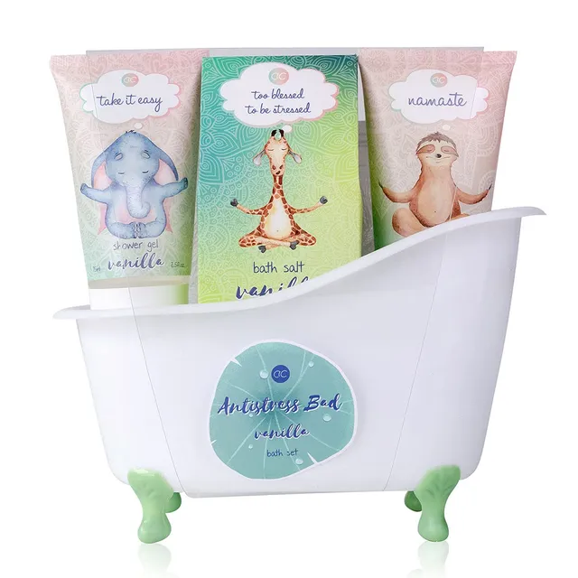 accentra-anti-stress-bade-duschset-vanille-5-teilig-mini-badewanne image 1