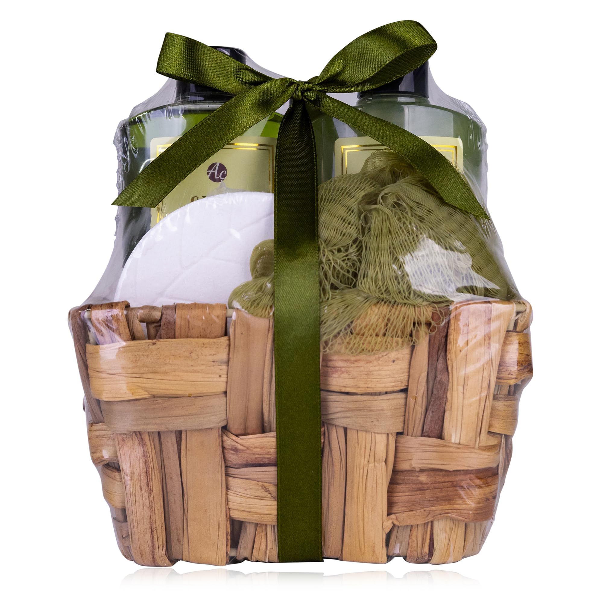 accentra-geschenkset-olive-badeset-4-teilig-im-seegraskorb image 1