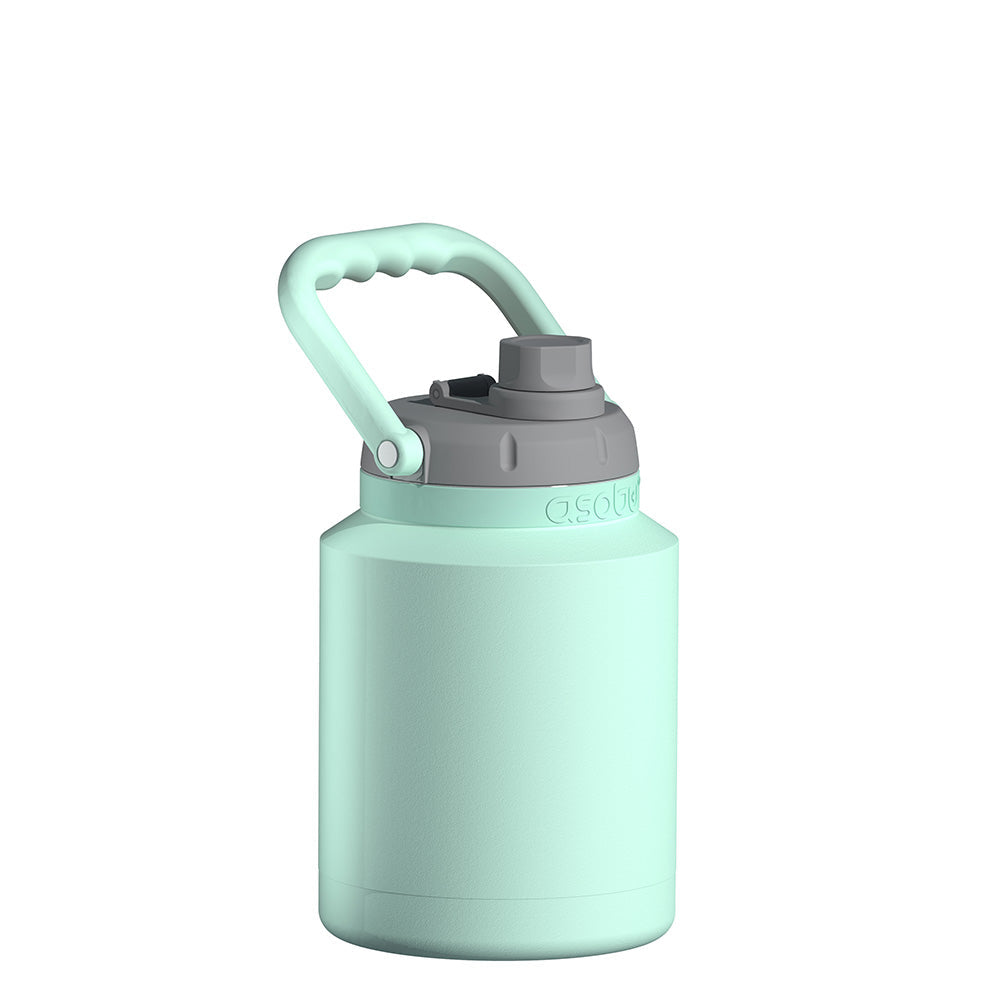 asobu-mint-mini-jug-isolier-trinkflasche-mit-strohhalm-und-griff image 1