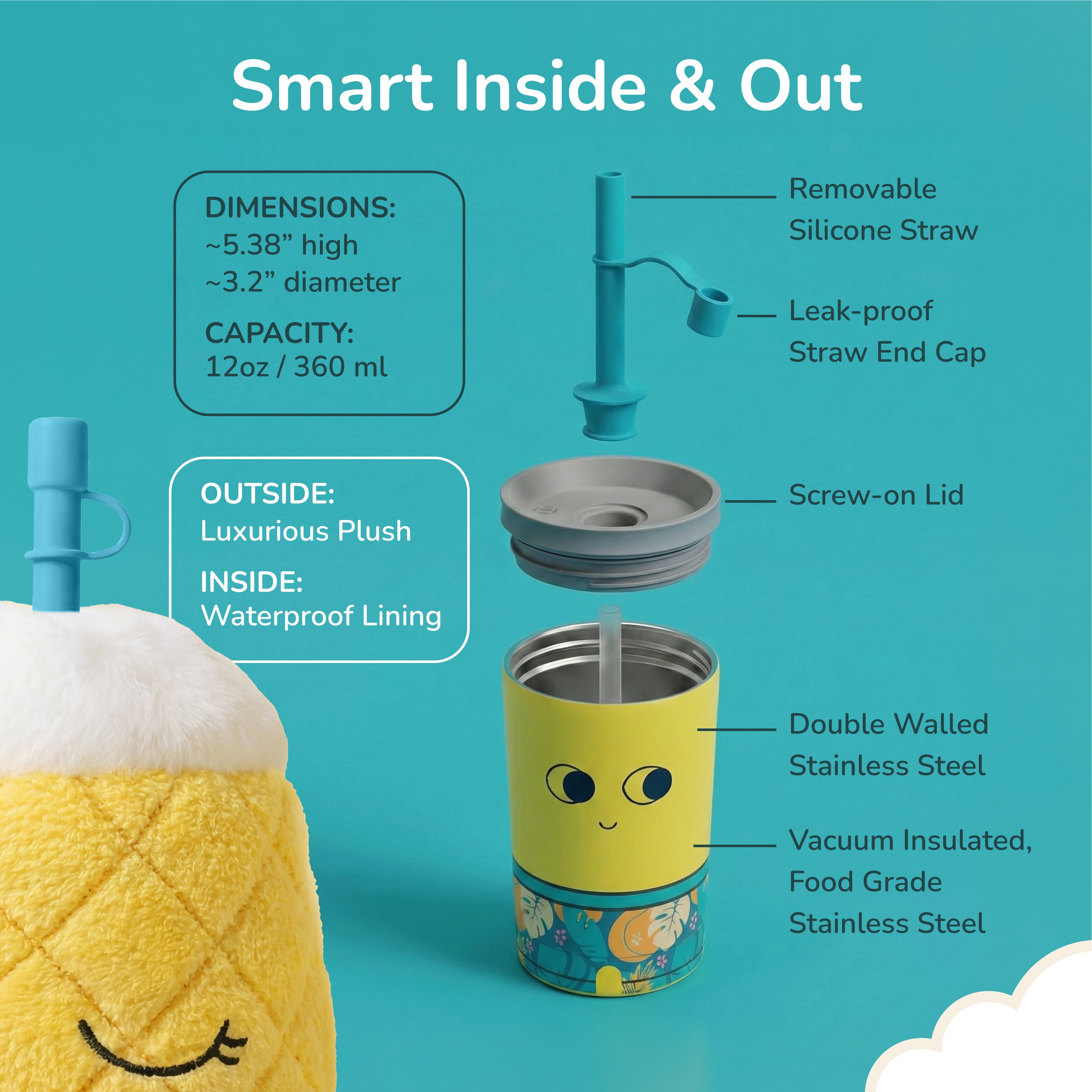 asobu-pip-the-pineapple-fuzzie-14oz-pl-sch-tumbler-isoliert image 6