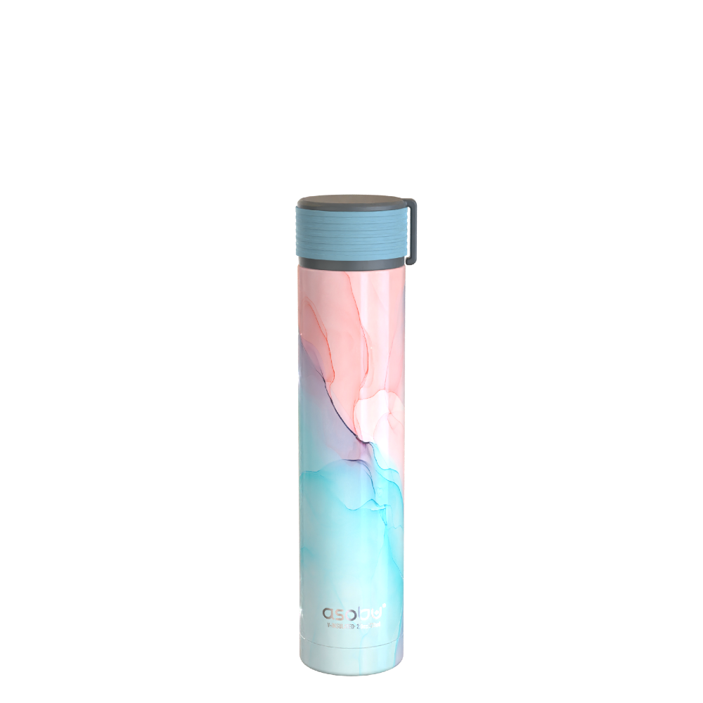 asobu-skinny-mini-flask-8oz-aqua-marble image 1