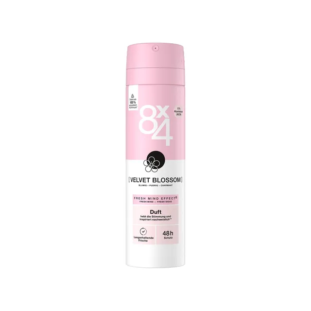 8x4-velvet-blossom-deospray-ohne-aluminium-150-ml image 1